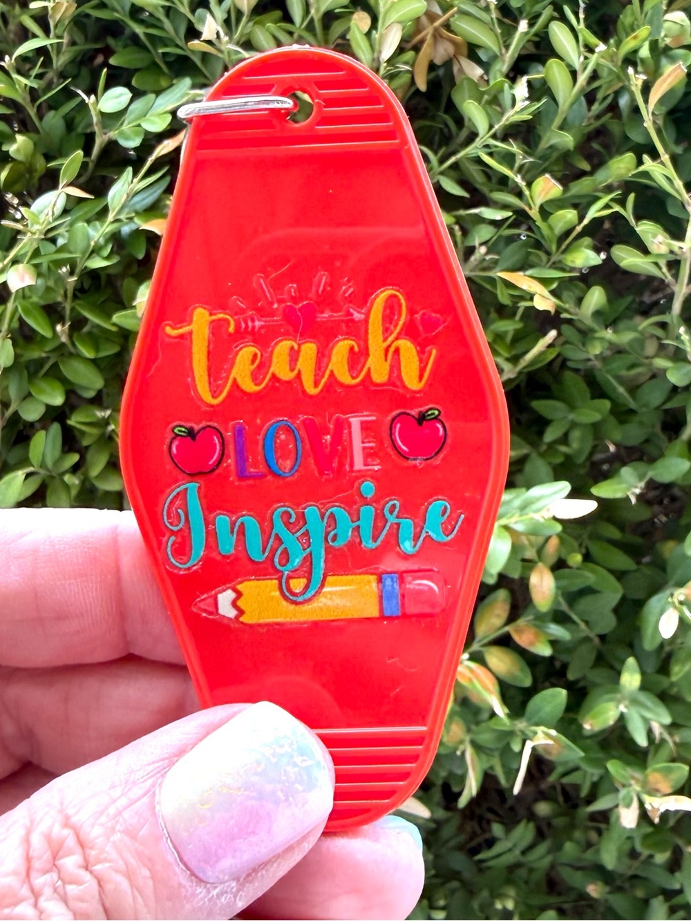 Vintage style motel key 3.5” keychain teacher gift idea